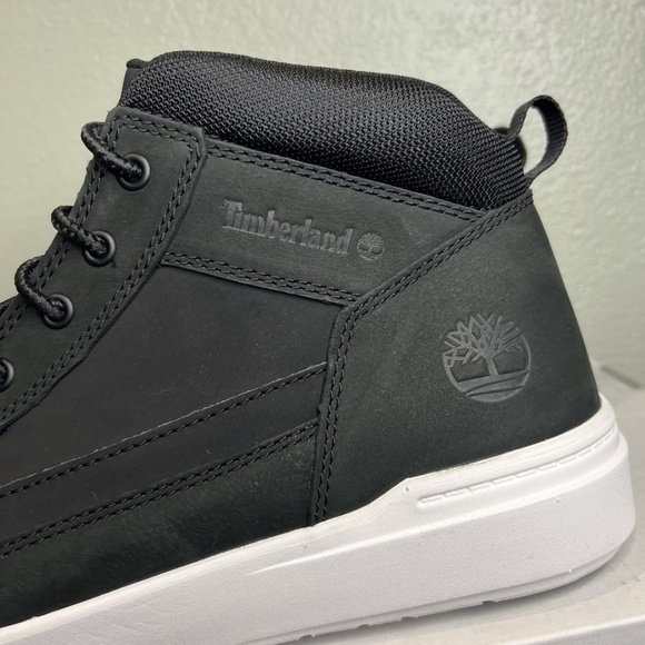 NIB MEN TIMBERLAND TB 0A69V5 ALLSTON MID LACE BLACK NUBUCK BOOT SNEAKER SHOE - Picture 3 of 5